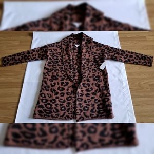 New Women's Time And Tru Coatigan Brown/Black Sz M